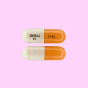 Adderall XR 25 mg pill image Adderall XR 25 mg pill image